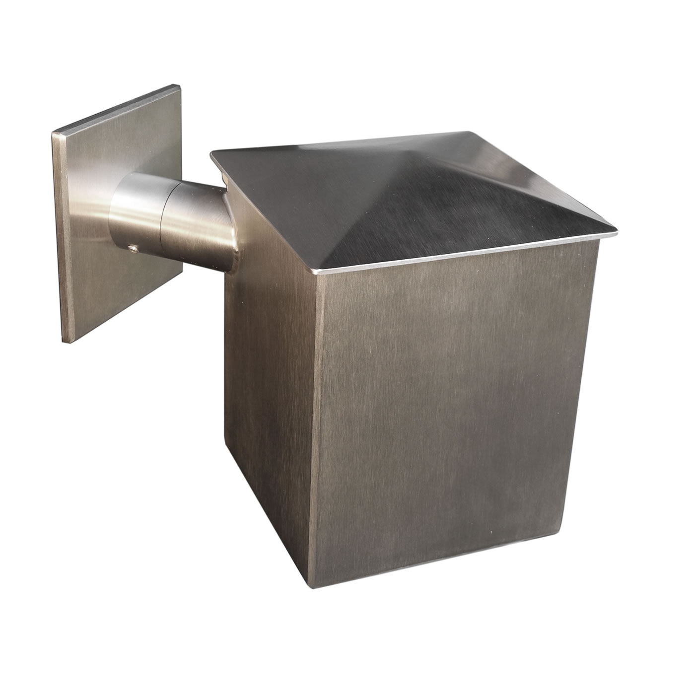 Cenicero de pared de acero inoxidable "angular XL""