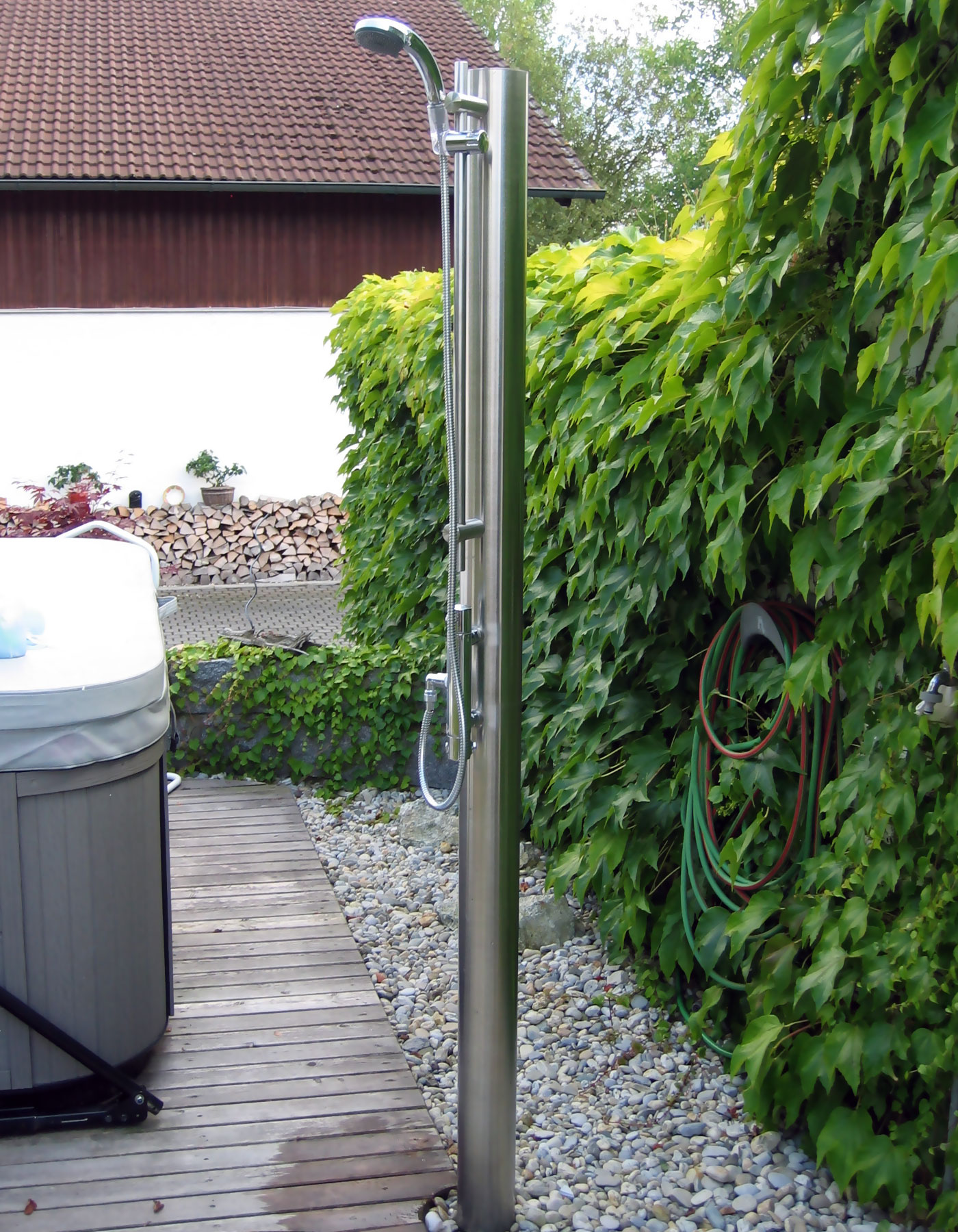 Gartendusche Duschsäule Edelstahl