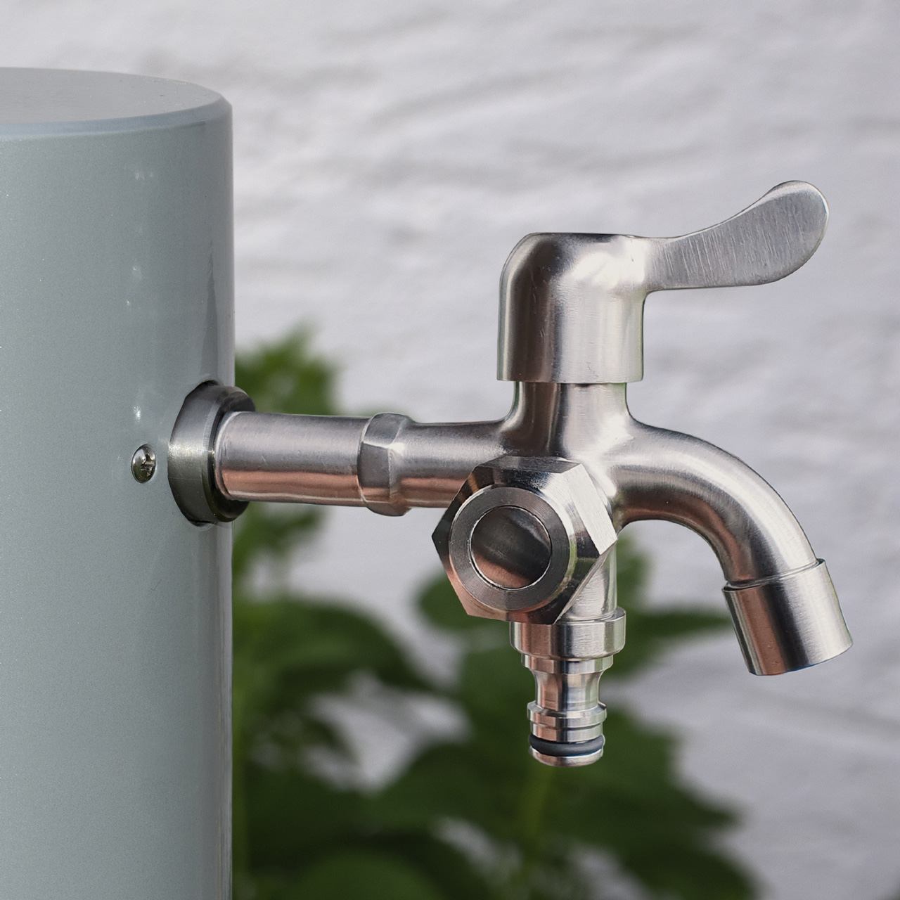 Wasserzapfsäule Edelstahl Wasserhahn