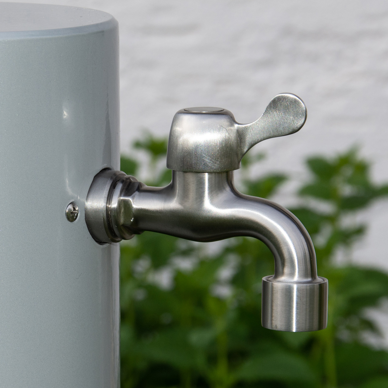 Wasserzapfsäule Edelstahl Wasserhahn