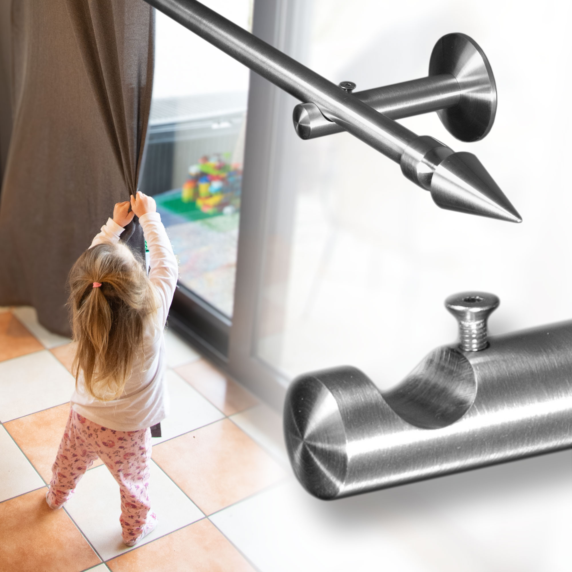 Gardinenstangen Kindersicher